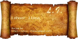 Lehner Ilona névjegykártya